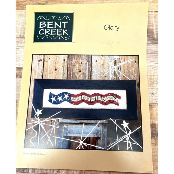 Bent Creek Glory Cross-Stitch Pattern With Patriotic Stars & Stripes Design - Picture 2 of 3